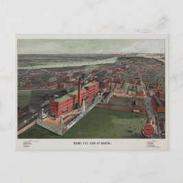 Postal Vista de los ojos de los pájaros en Boston