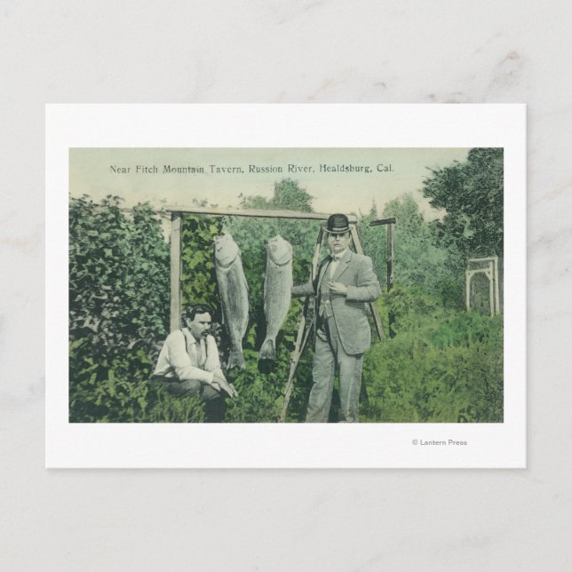 Postal Vista de los pescadores con Catch cerca de Fitch M (Anverso)