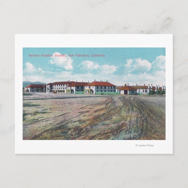 Postal Vista de los terrenos del Hospital General, Presid (Anverso)