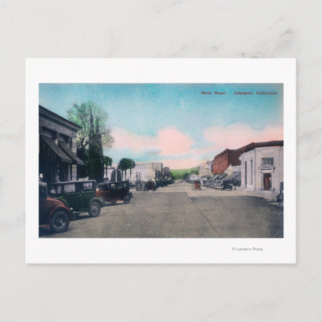 Postal Vista de Main StreetLakeport, CA (Anverso)