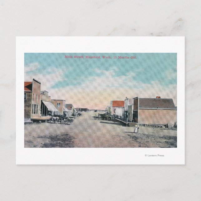 Postal Vista de Main StreetMansfield, WA (Anverso)