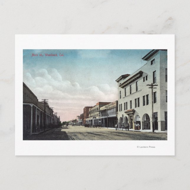 Postal Vista de Main StreetWoodland, CA (Anverso)
