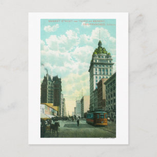 Postal Vista de Market St cerca de 3er y Kearny