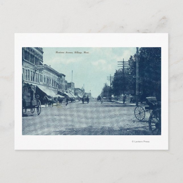 Postal Vista de Montana AvenueBillings, MT (Anverso)