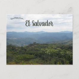 Postal Vista de montaña de Ilobasco, Cabañas El Salvador