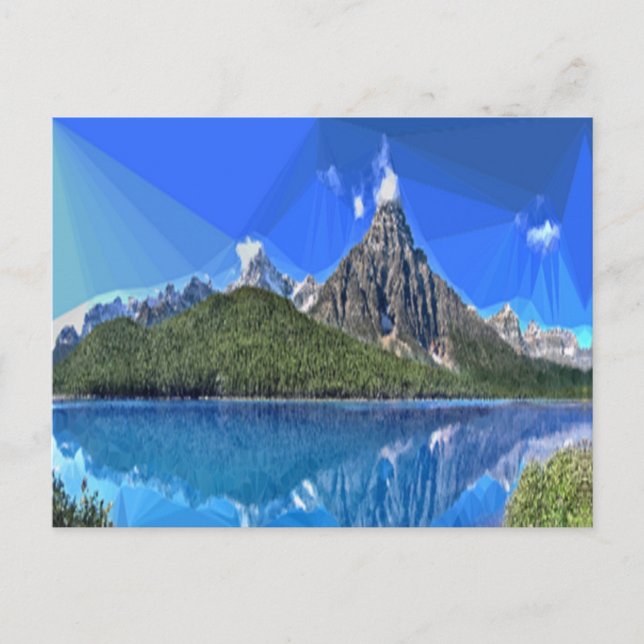 Postal Vista de montaña en Canadá (Anverso)