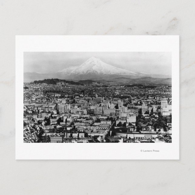 Postal Vista de Mt. Hood desde Portland, Fotografía de Or (Anverso)