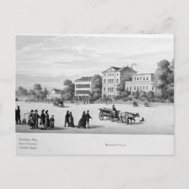 Postal Vista de Múnich, 1869 (Anverso)