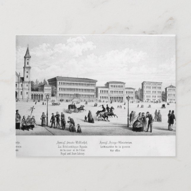 Postal Vista de Múnich, 1869 (Anverso)