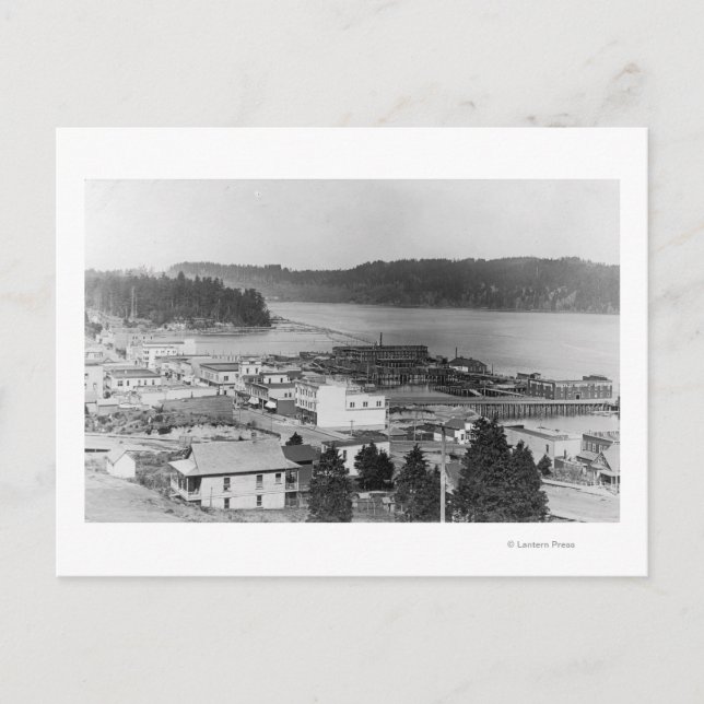 Postal Vista de North Bend, Fotografía de Oregon (Anverso)