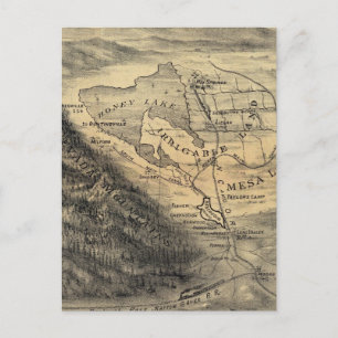 Postal Vista de pájaro, valle del lago Honey