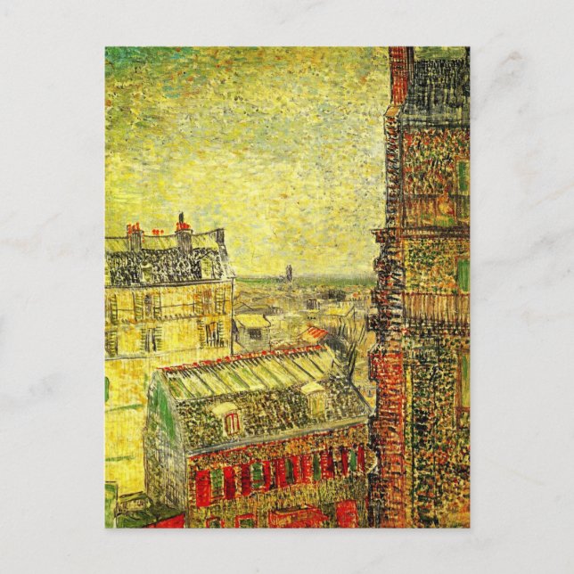 Postal Vista de París desde la habitación de Vincent van  (Anverso)