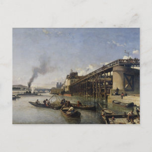 Postal Vista de París, el Sena o l'Estacade, 1853