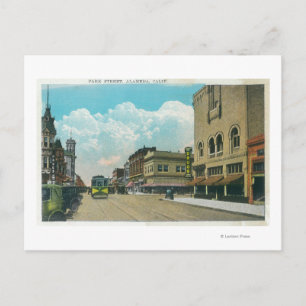 Postal Vista de Park Street, Street CarAlameda, CA