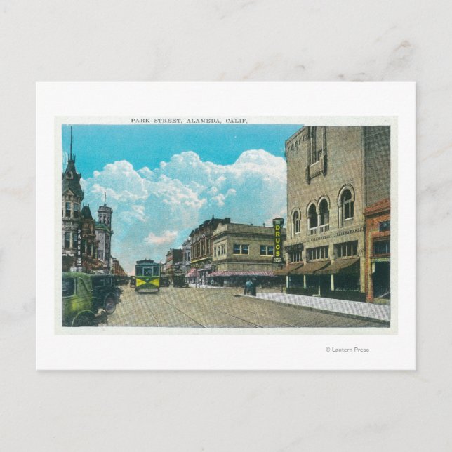 Postal Vista de Park StreetAlameda, CA (Anverso)