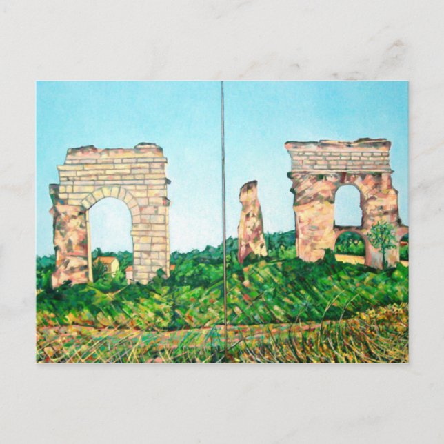 Postal Vista de parque acuático (Anverso)