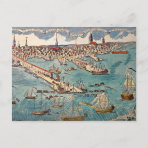 Postal Vista de parte de la ciudad de Boston