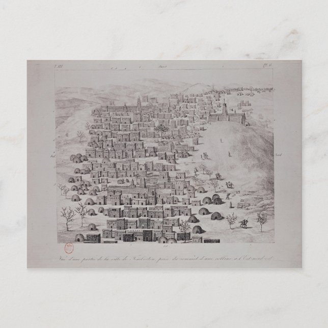 Postal Vista de parte de la ciudad de Timbuctú desde una  (Anverso)