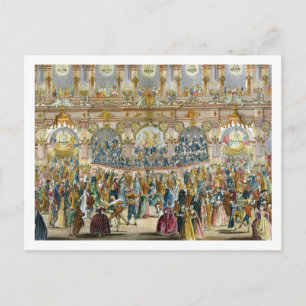 Postal Vista de perspectiva del salón de baile, construid