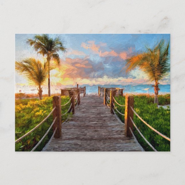 Postal Vista de playa (Anverso)