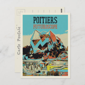 Postal Vista de Poitiers Francia sobre el parque temático