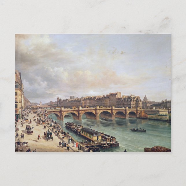 Postal Vista de Pont Neuf, 1832 (Anverso)