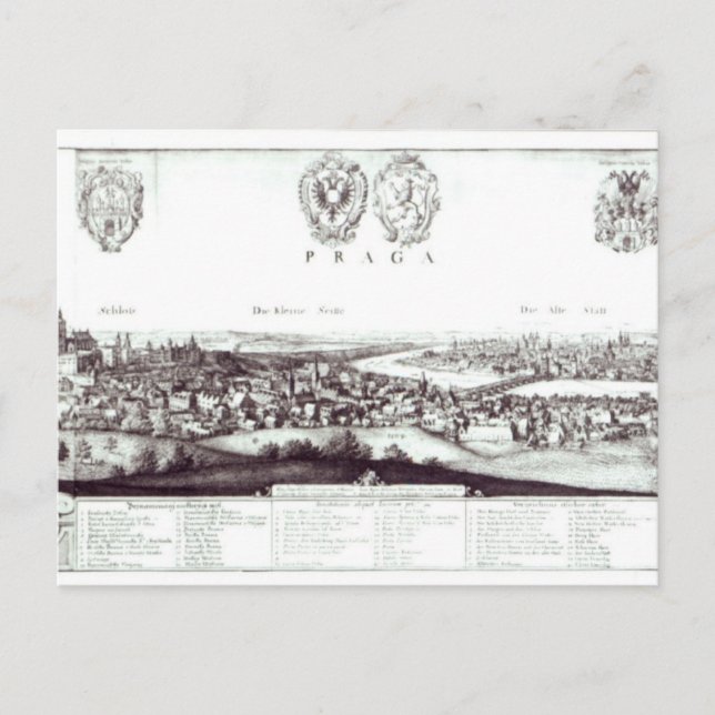 Postal Vista de Praga, 1649 (Anverso)