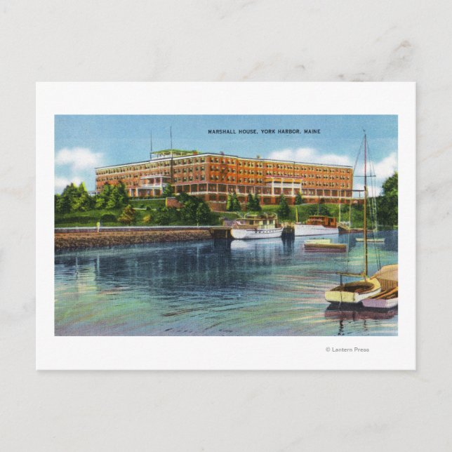 Postal Vista de puerto de York de la Casa Marshall (Anverso)