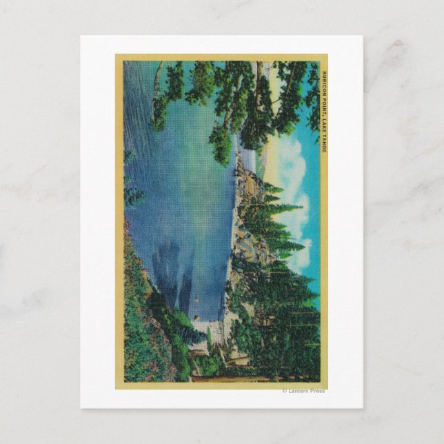 Postal Vista de punto de romboLago Tahoe, CA (Anverso)