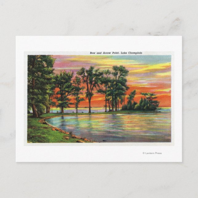 Postal Vista de puntos de flecha y reverso (Anverso)