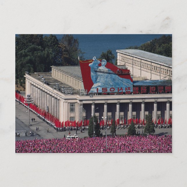 Postal Vista de Pyongyang, del estudio del Gran Pueblo h (Anverso)