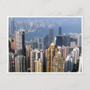 Postal vista de rascacielos de hk