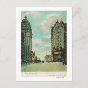 Postal Vista de rascacielos que sobrevivieron en 1906