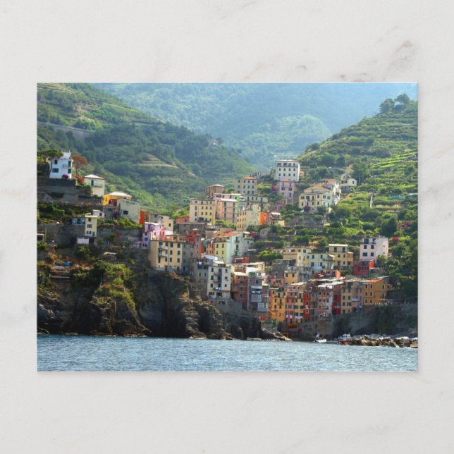 Postal vista de riomaggiore (Anverso)