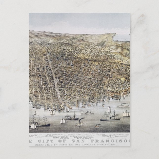Postal Vista De San Francisco, 1878 (Anverso)