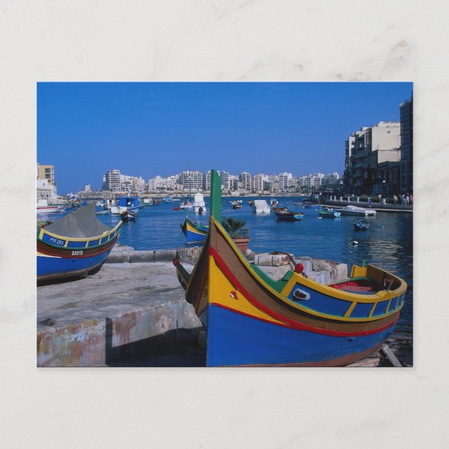 Postal Vista de San Julián, Malta (Anverso)