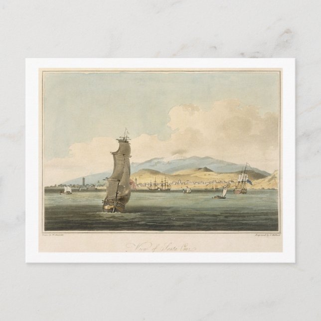 Postal Vista de Santa Cruz, plato 3 de 'Un viaje a Coch (Anverso)