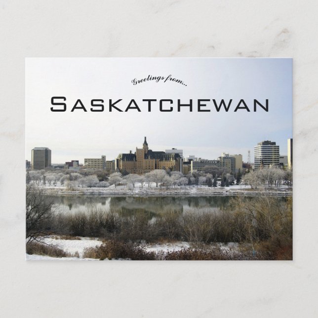 Postal Vista de Saskatoon Saskatchewan (Anverso)