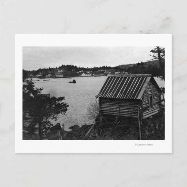 Postal Vista de Seldovia, Alaska desde el otro lado del a (Anverso)