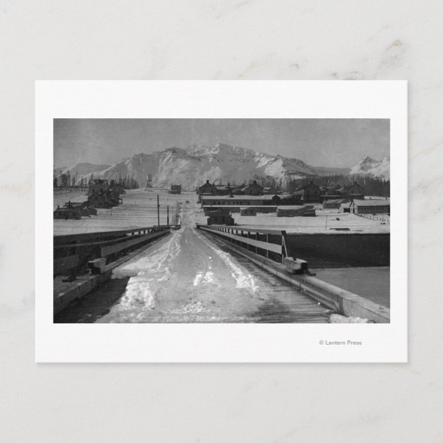 Postal Vista de Seward, Alaska desde la fotografía puente (Anverso)