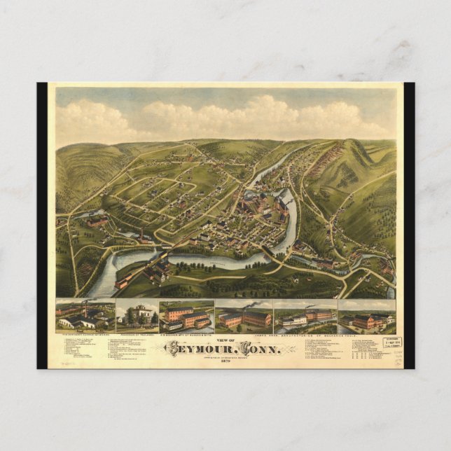 Postal Vista de Seymour Connecticut (1879) (Anverso)