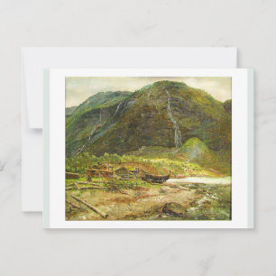 Postal Vista de Skjolden en Lyster, Noruega 1843 JCC Dahl