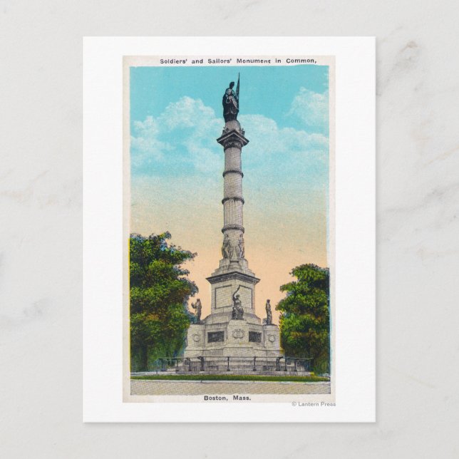 Postal Vista de soldados y marineros (Anverso)