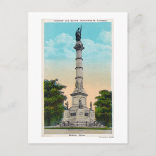 Postal Vista de soldados y marineros