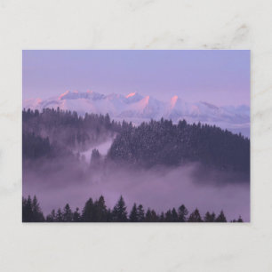 Postal Vista de Tatras de Invierno desde Pieniny