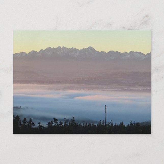 Postal Vista de Tatras desde Gorce (Anverso)