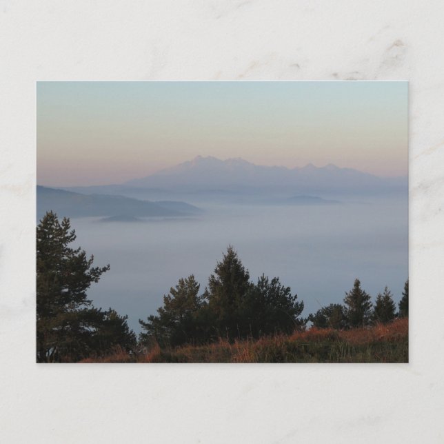 Postal Vista de Tatras desde Pieniny