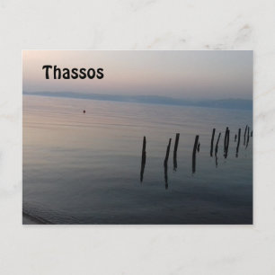 Postal Vista de Thassos desde Skala Rachoni