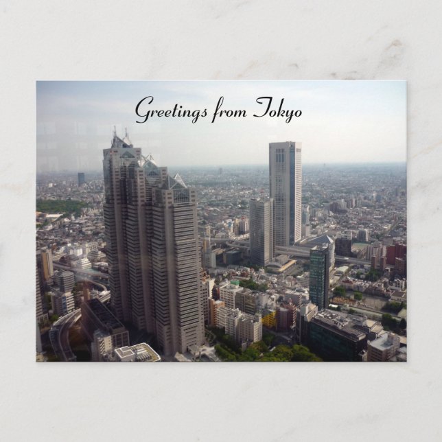 Postal vista de tokio alta (Anverso)