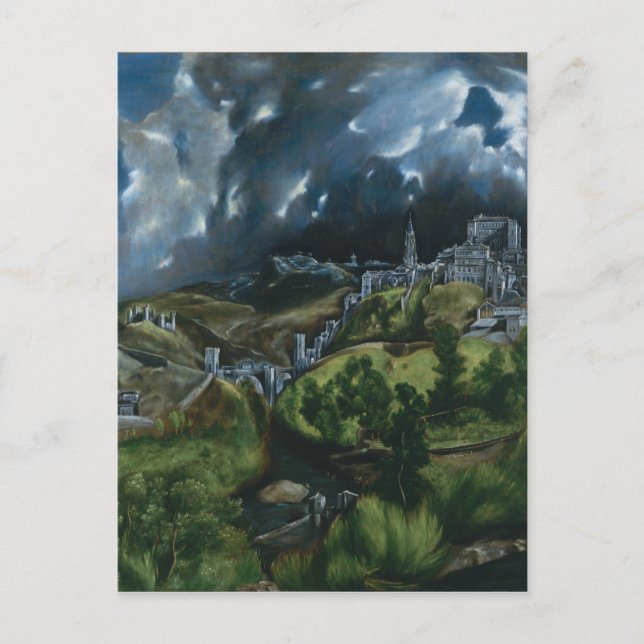 Postal Vista de Toledo, El Greco (Anverso)